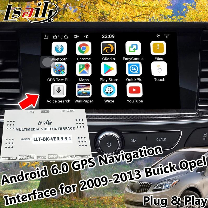 

Android 6.0 GPS Navigator GPS Navigation System for 2009-2013 Buick Opel with Mirrorlink Online Map App Live Navigation
