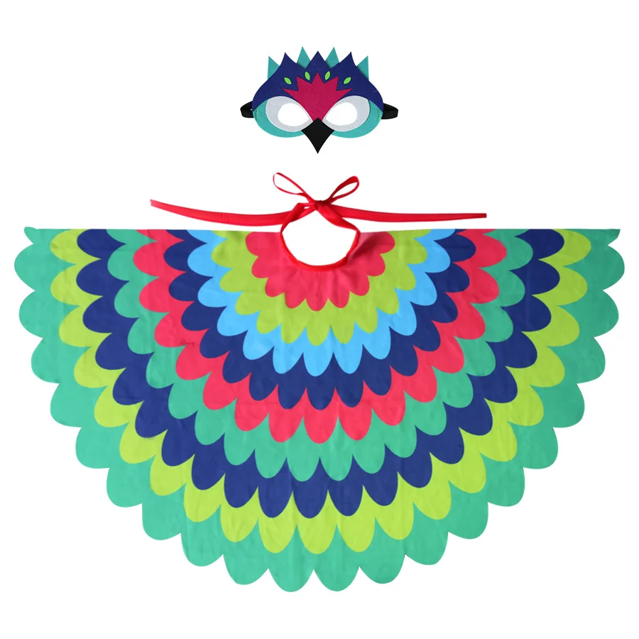 

Special 120*70 cm Peacock Costume Party Children Day Dance Wing Peacock Mask Shawl Wrap Carnival Costume For Kids Gifts