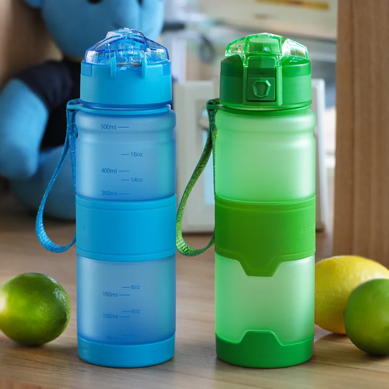 

2018 new bpa free 500ml Plastic my water bottle sports outdoor travel equipped space fuirt jiuce kettle Tea Infuser pop-up lid