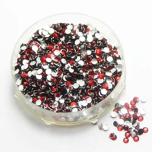 5000pcs/pack 3mm SS12 Resin Flatback Rhinestone Red 14 facets for nail art decoration rhinestone | Дом и сад