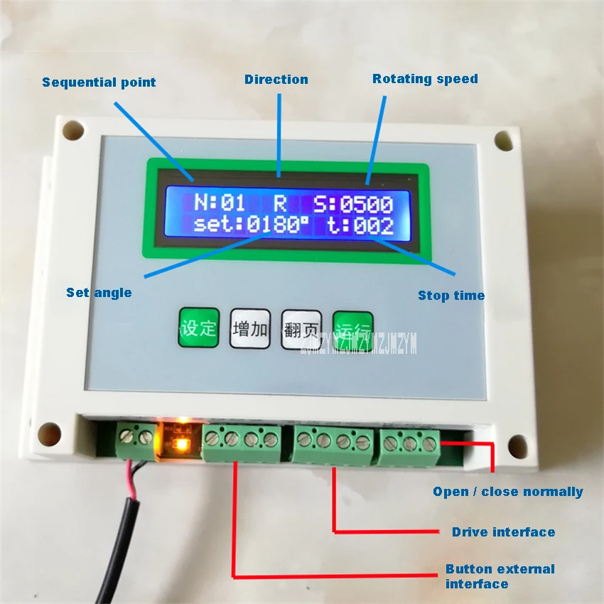 A8_01 шаговый двигатель управление Лер ЖК-дисплей цифровой дисплей программируемый угол действия Delayable панель управления мотор управление ler12-24V