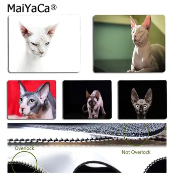 

MaiYaCa White Sphynx Cat Computer Gaming Mouse mats gaming Mousepad For PC Laptop Notebook