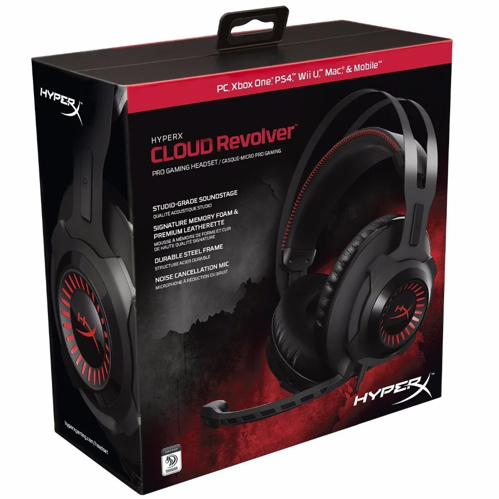 Игровая гарнитура kingston HyperX Cloud Revolver черные наушники с микрофоном для ПК, Xbox One, Xbox One S, PS4, PS4 Pro, Mac