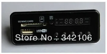 

Free Shipping! 1pcs mp3 decoder module with remote display radio FM ,can use 12V or 5V