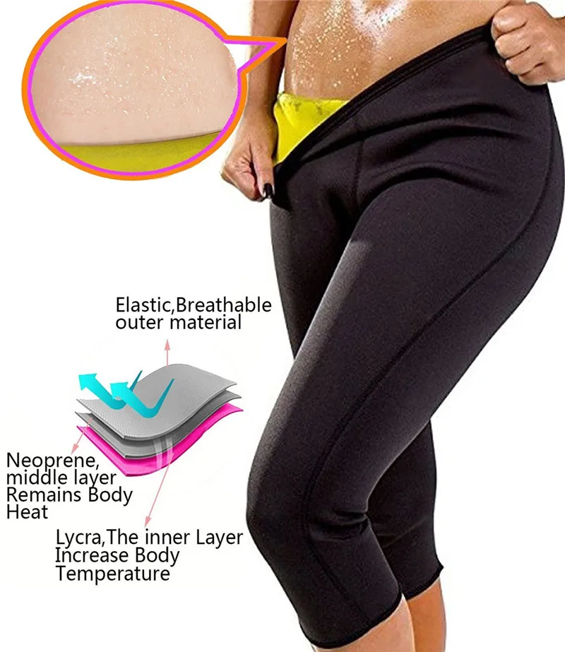 Alinory Sauna Legging Shorts De Sport en N/éopr/ène Hommes Femmes Fitness Minceur Sauna Legging Pantalon Sueur Chaude Forme du Corps S
