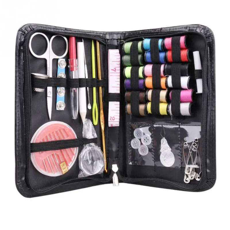 Home Mini Beginner Sewing Kit Case Set Supplies Adults Kids Travel Campers #NEW 