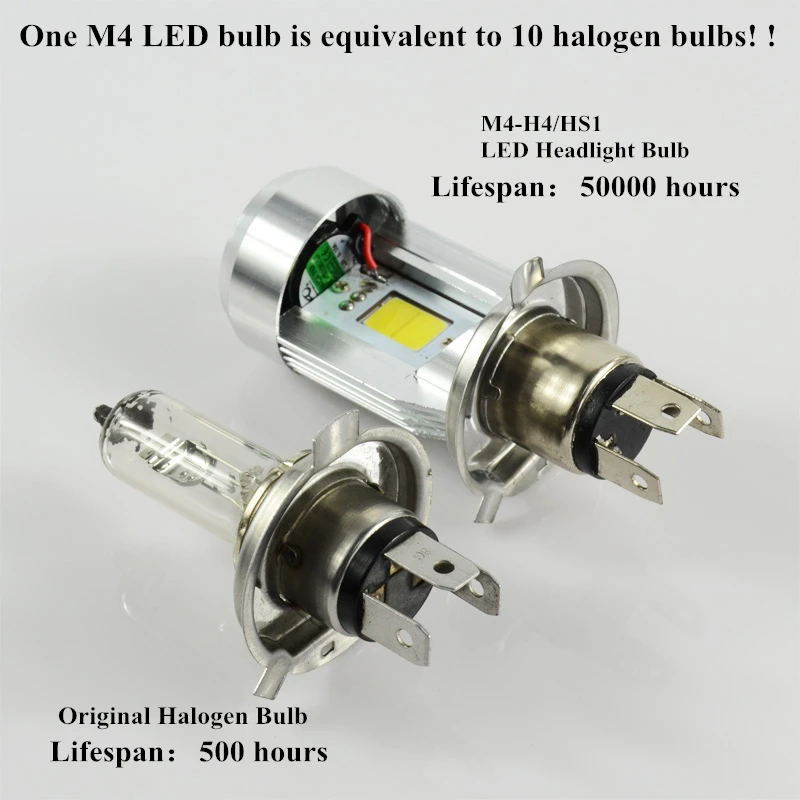 NAO h4 led moto rcycle головной светильник Для gn125 HS1 Moto rbike лампы Высокий Низкий 20 Вт COB 12 В