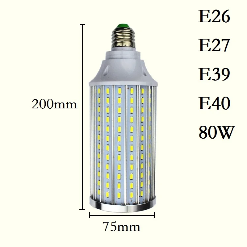 E27 E26 E39 E40 12 Вт 18 25 30 45 50 60 80 5730 SMD светодиодная лампочка с Cree чипом освещенности 110 В