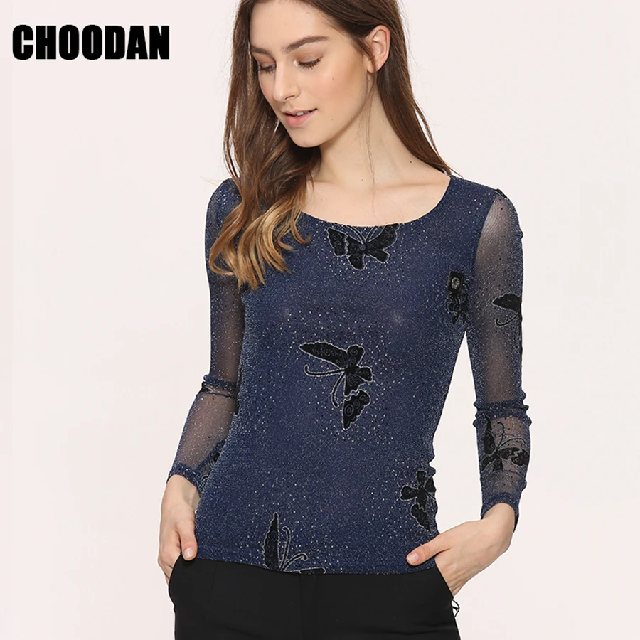 5831 mesh blouse women  (1)