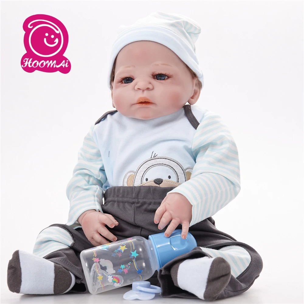 

New Fashion Full Body Silicone Reborns Dolls 22 Inch Sleeping Real Newborn Reborn Babies Toys for Boy Playmate Gift Brinquedos