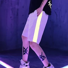 Светоотражающие брюки спецодежда Светоотражающая Одежда ночной бег велопрогулки Предупреждение мужские шорты