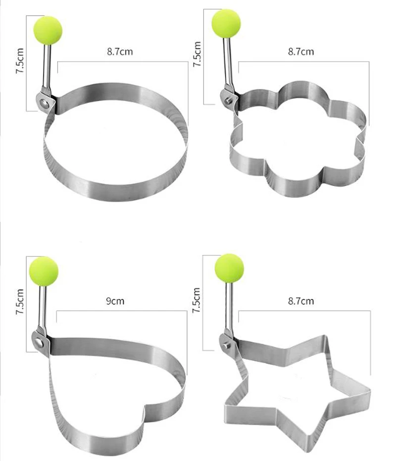 304 из нержавеющей стали Яйцо Frier модель яйцо шлифовальный инструмент любящая форма для яичницы креативная форма для яичницы