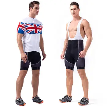 

Men Plus Size Cycling Riding Clothes Set Breathable Jersey Sets Short Sleeve Reflective Strip Design Suspender Trousers
