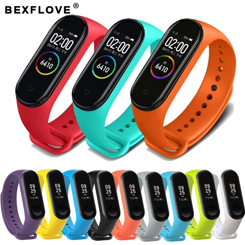 Ремешок на запястье для Xiaomi Mi Band 4 силиконовый браслет 3 NFC аксессуары смарт