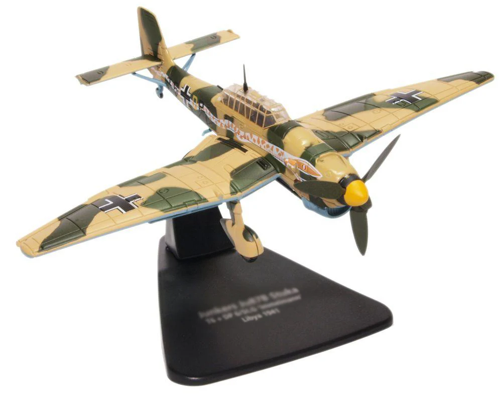 

1:72 OXF alloy finished aircraft model AC085 German Ju87 Stuka dive bomber Libya 1941 Collection model