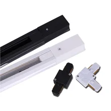 1 шт 0,5 м железнодорожных путей для Светодиодный Трековый светильник лампы освещения Универсальный алюминиевый 2-проводной рельс для магазина одежды Соединительная шина