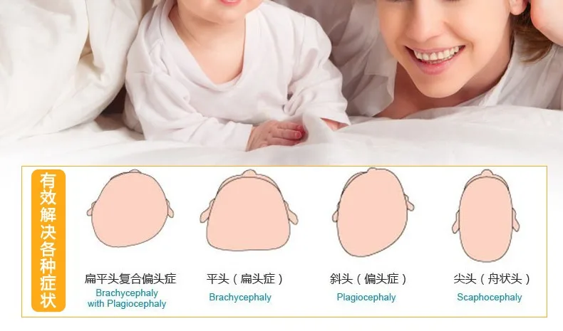 Подушка с эффектом памяти для младенцев и маленьких детей 0-1-6 лет, хлопковая оболочка памяти для детей 30*17*4 см