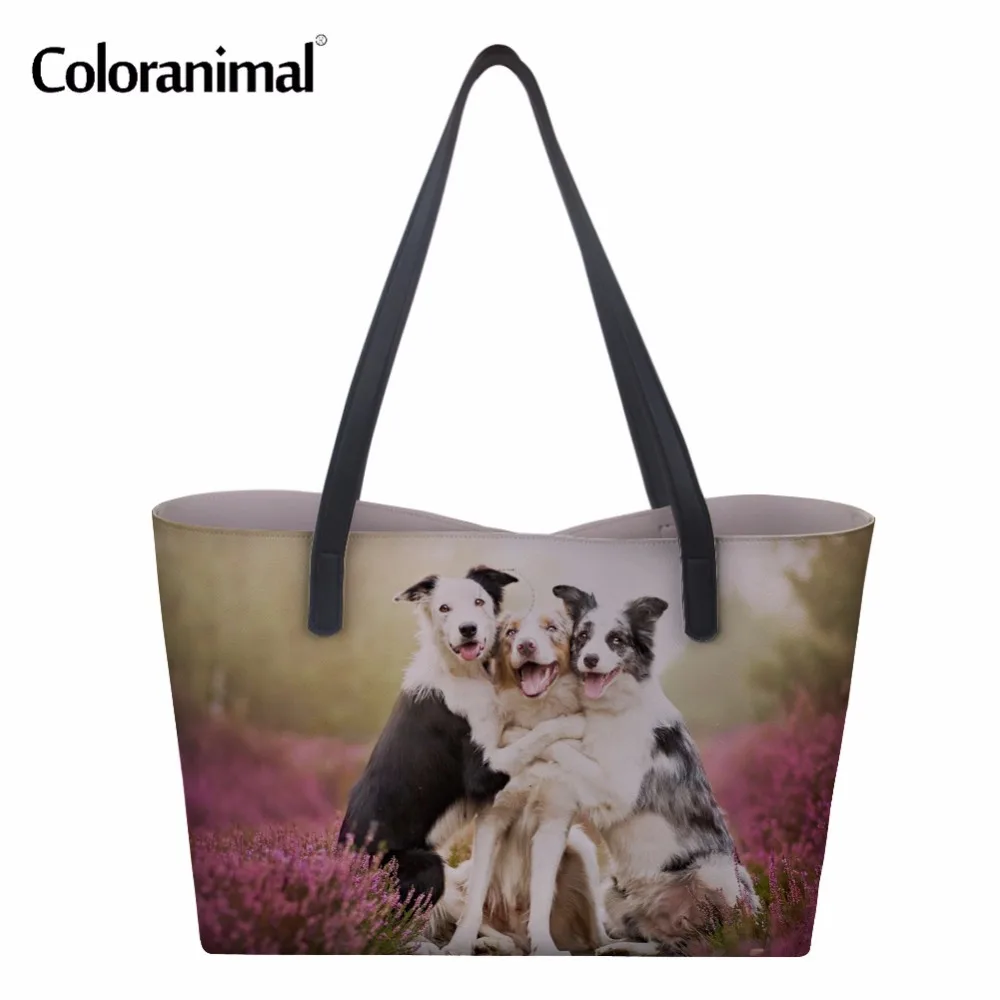 Coloranimal Cute Animal Pattern Shoulder Bags Women PU Leather Design Large Handbag Australian ...