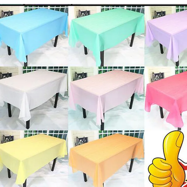180cm 108cm Birthday Party Decoration Items Table Linen 180cm 108cm Birthday Party Decoration Items Table Linen Tablecloth Monochromatic Multi Color Optional
