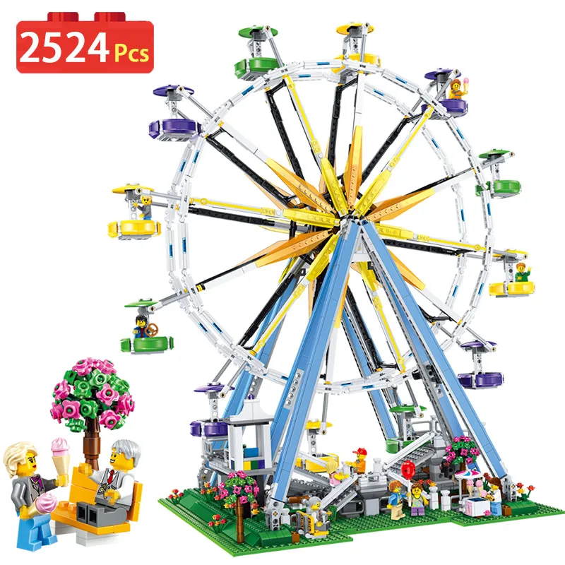 

2524pcs New Technic blocks Model Compatible legoINGLY 10247 Large The ferris Wheel Building Block Bricks City Bset Toys for Gift