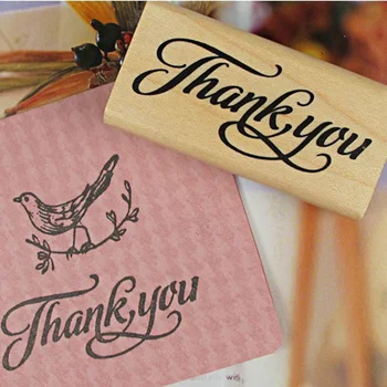 

Thank You Wood Stamps DIY Scrapbooking Thank You Wooden Rubber Stamp Craft Handmade Wooden Stamp For Home Decor