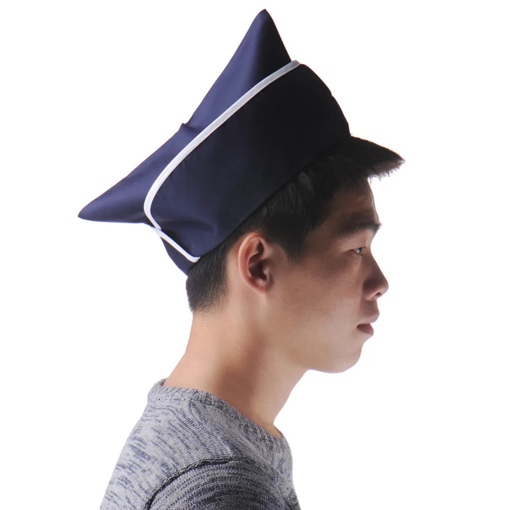 Masak Topi Topi Bekerja Topi Kain Kotak Kotak Bergaris Polos Chef