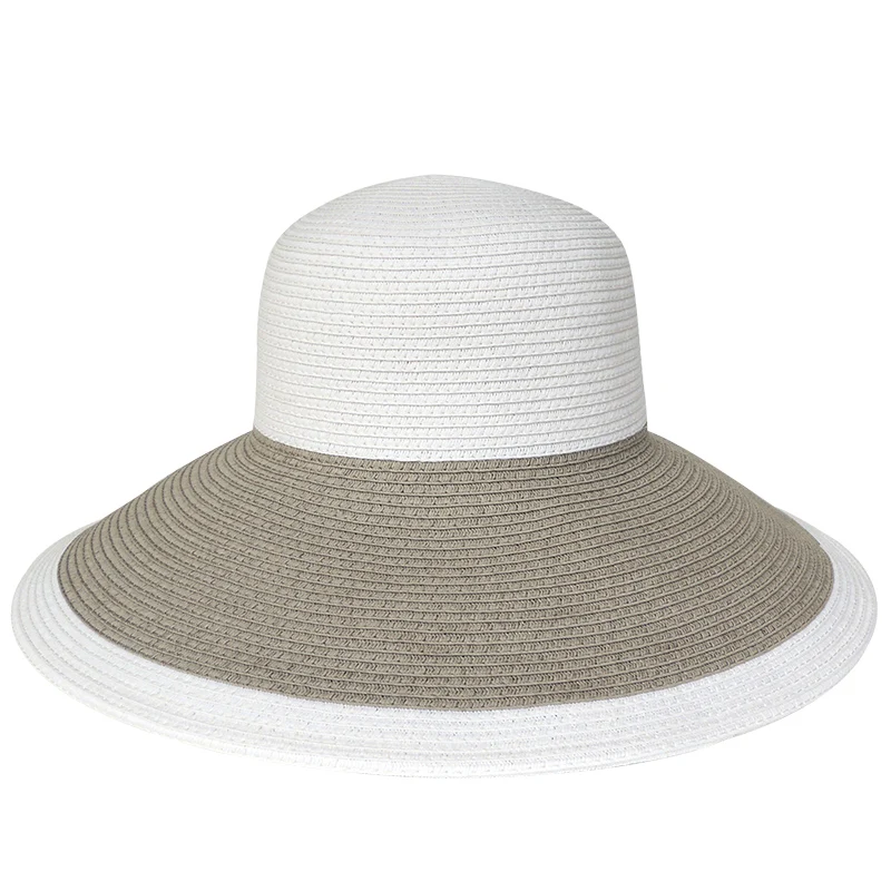 Новая мода Sun Hat взрослых моды Sunbonnet анти-ультрафиолетовая солнце Кепки широкими полями девушки туризма солнцезащитный крем Кепки путешествия Шапки b-7921 - Цвет: Серый