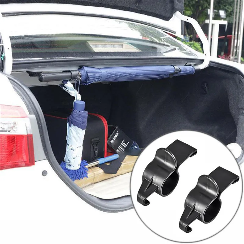 

TOSPRA 2-8pcs Umbrella Holder Automobile Trunk Organizer Car Rear Trunk Mounting Bracket Towel Hook for Umbrella Hanging Hook