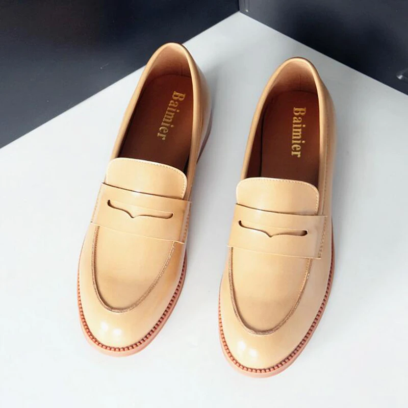 

Fashion Soft Loafers Women Square Toe Split Leather Shoes Ladies Slip On Comfortable Plus Size 43 Flats Shoes Women Footwear