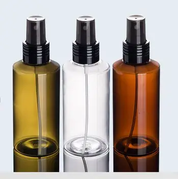 

300pcs/lot 100ML GREEN/TRANSPRENT /BROWN plastic PET bottle with UV mist sprayer pump water/toilet/perfume/sprayer/toner packing