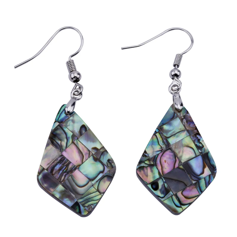 

1 Pairs Free shipping 30 * 20 mm natural abalone shell earrings eardrop popular adorn article