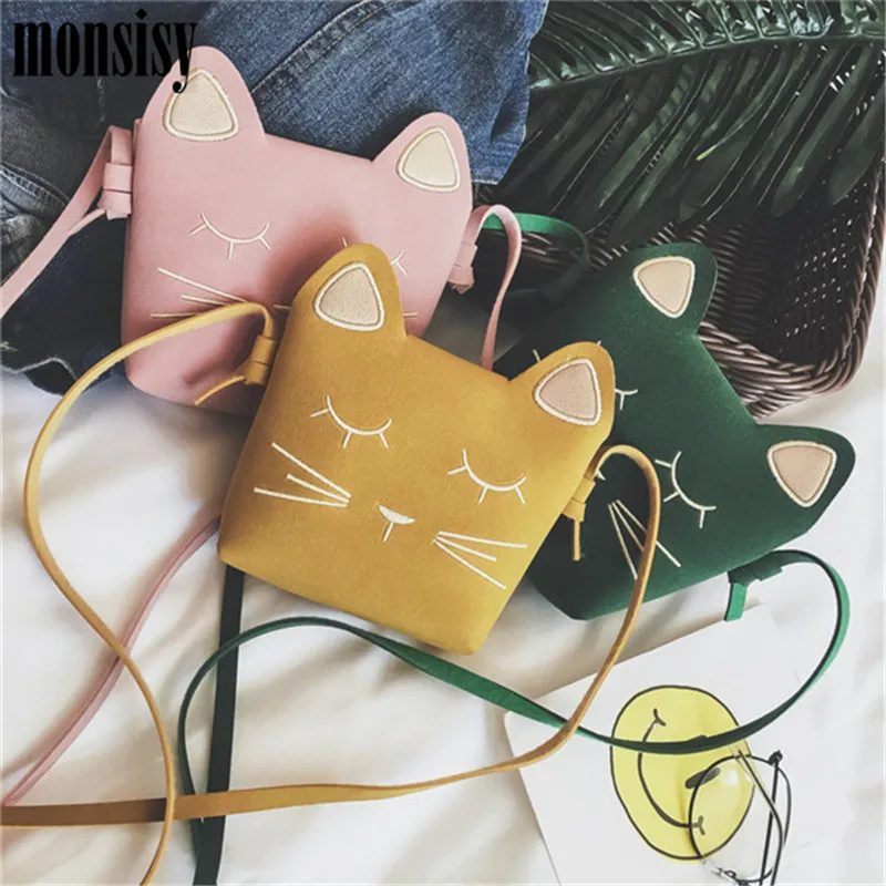 Monsisy/Зимний кошелек с кошкой для маленьких девочек Детский маленький мелочи