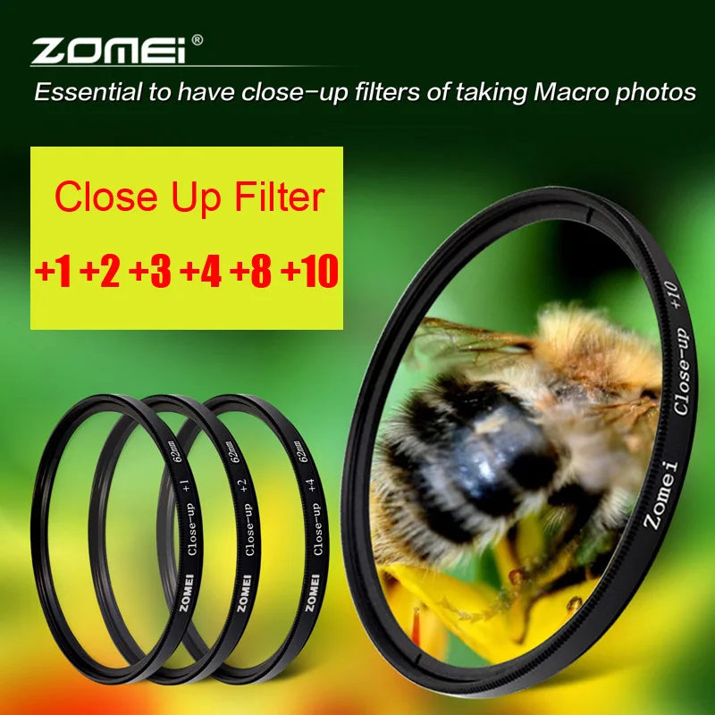 

Zomei Macro Close Up Filter for Sony Nikon Canon EOS DSLR D5200 D3300 D5100 D7200 D7100 Lens Filter - 52/55/58/62/67/72/77/82mm