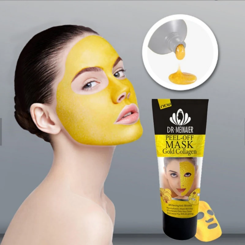 24K Gold Collagen Peel off Mask Face Anti aging Whitening Lifting Firming Skin Anti Wrinkle 