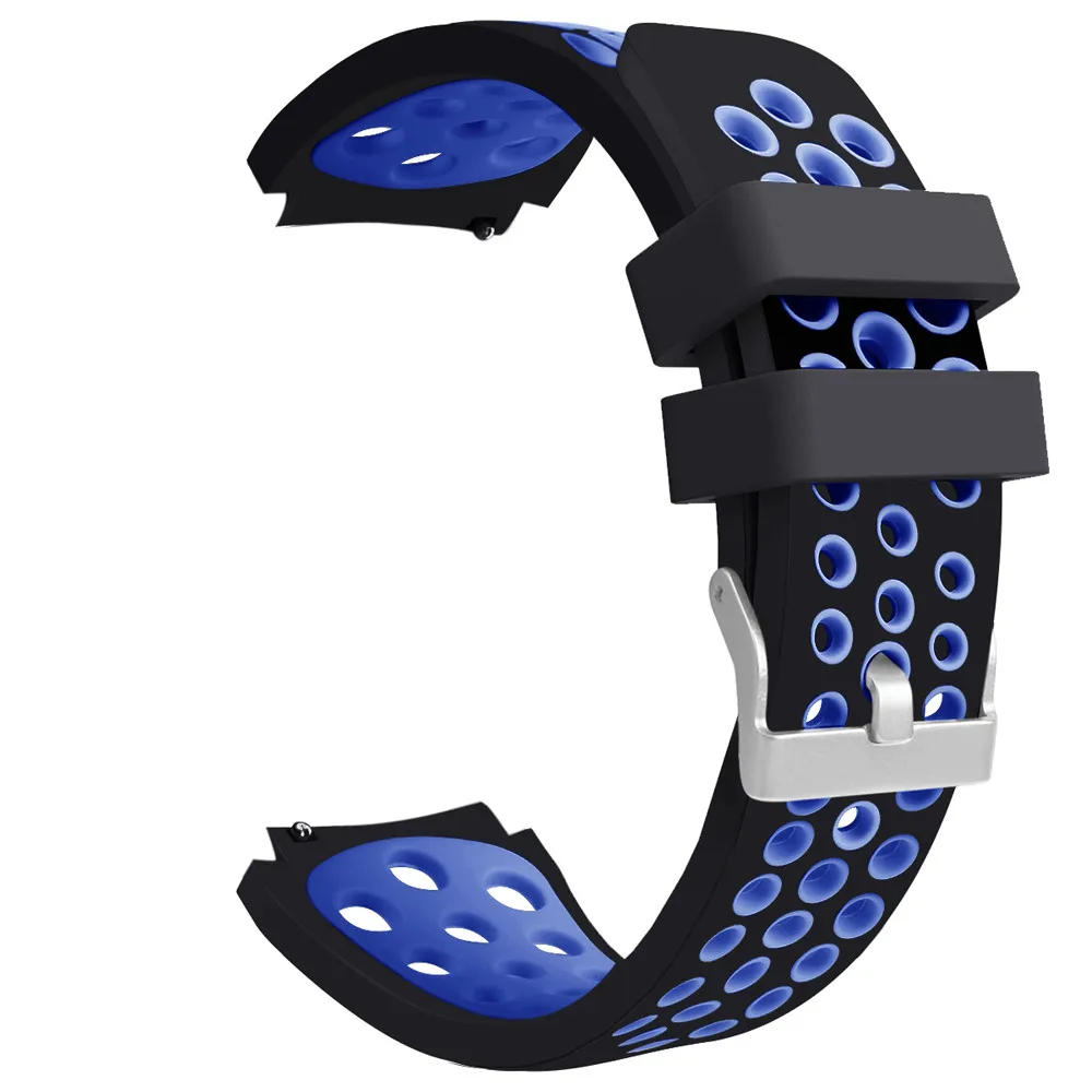 Двойной цвет спортивный силиконовый браслет ремешок для samsung Galaxy Watch 46 мм ремешок для часов Силиконовый механизм s3 классический ремень nato