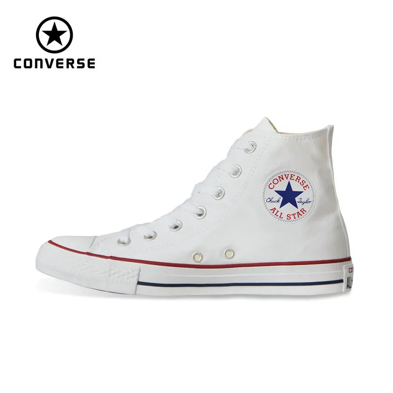 جديد الأصلي Converse كل نجم أحذية الرجال والنساء عالية الكلاسيكية رياضة التزلج أحذية أبيض أسود اللون 101010