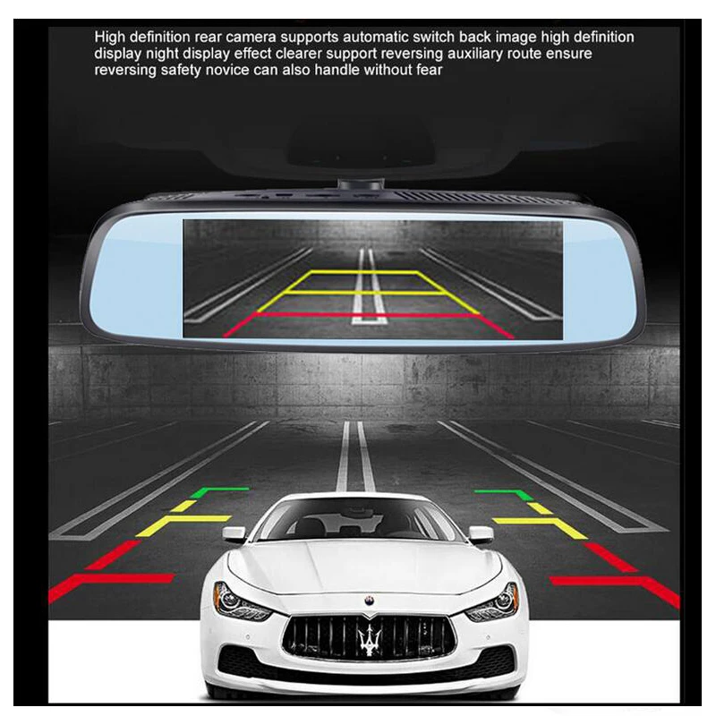 QUIDUX Автомобильное зеркало заднего вида 8 0 &quotIPS 4G DVR ADAS GPS Navigetor FHD 1080P видео камера