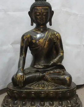 

Tibet Monastery Old Copper Bronze Sakyamuni Tathagata Shakyamuni Buddha Statue