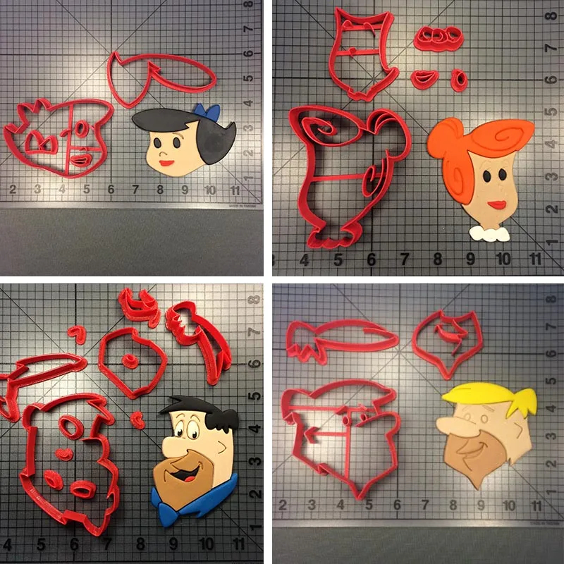 

Cartoon Series Cookie Cutter Set Custom Made 3D Printed Fondant Cupcake Top Cake Decorating Tools Happy Birthday Cake Baking
