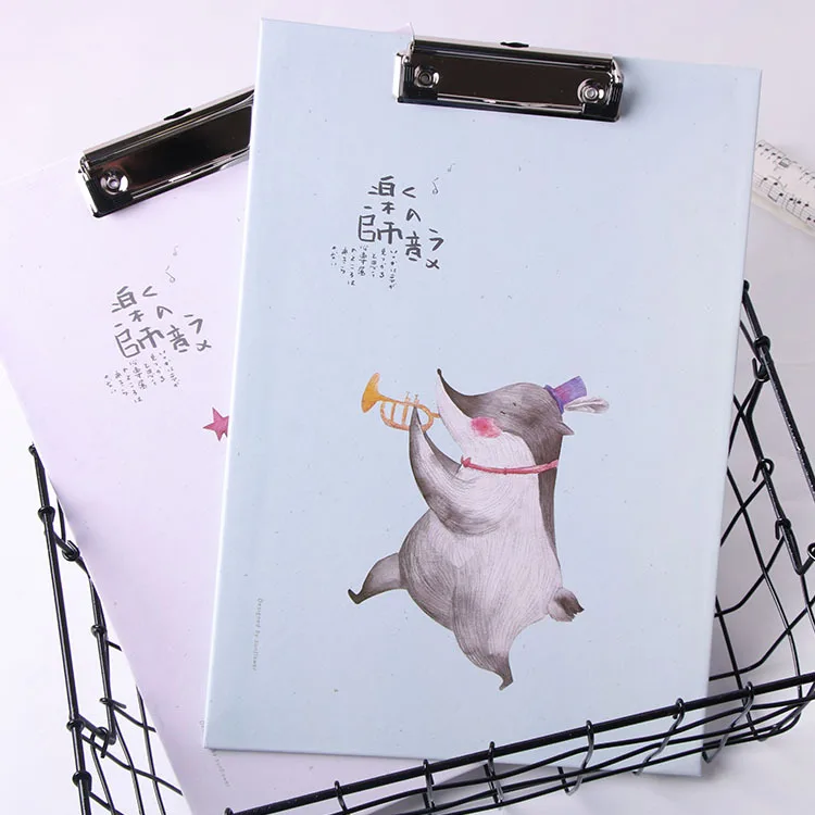 

Coloffice Korean A4 Cute Cartoon Animal Series Clipboard Students Painting Pad Clip Folder Board Office School Supplies 1PC