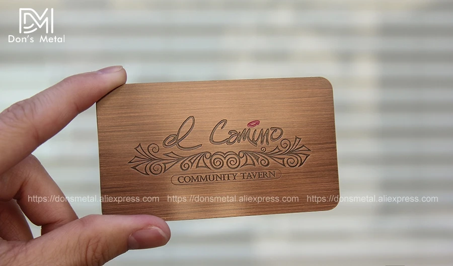 Red bronze stainless steel card metal membership card plating metal card custom stainless steel business card 