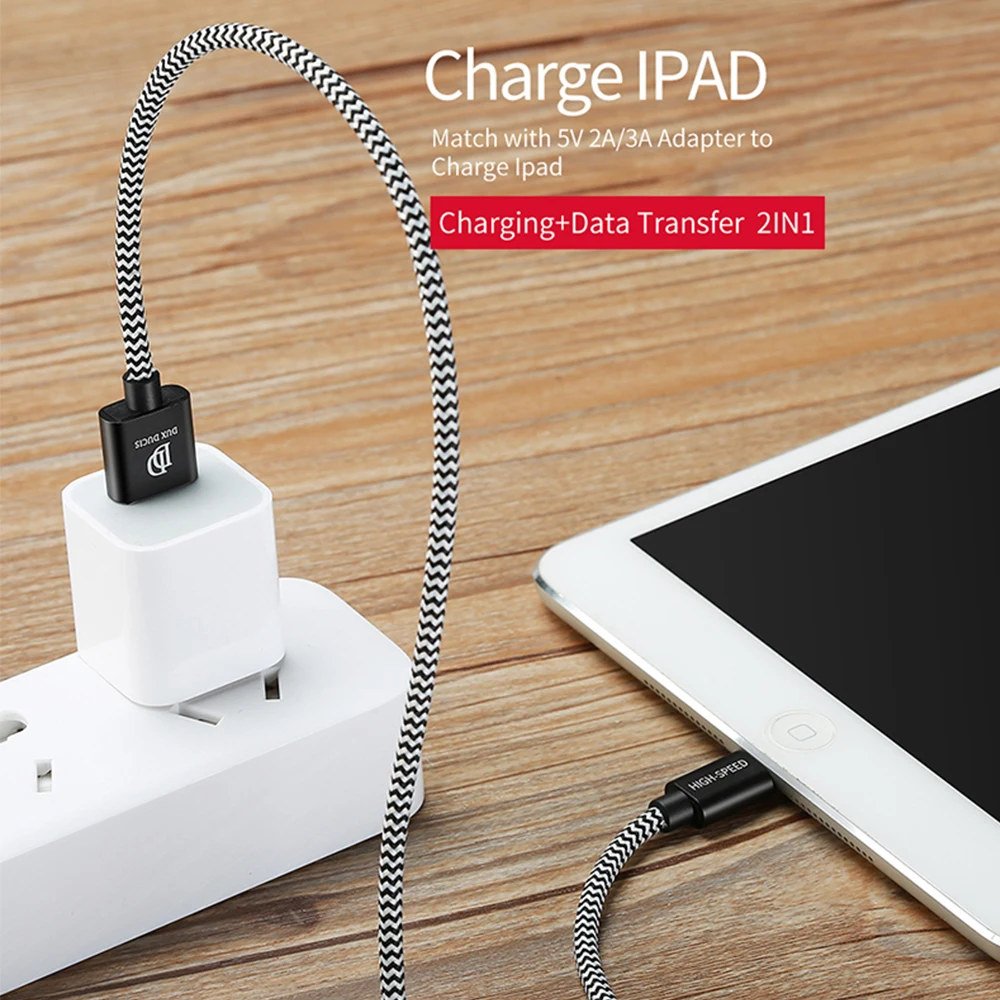 DUX DUCIS USB кабель для iPhone Xs Max X 7 8 данных быстрое зарядное Освещение 5 5S 6 S iPad телефон