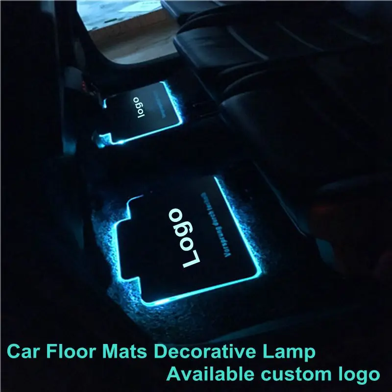4pcs Car Interior Floor Mats Atmosphere Lamp Automotive Led