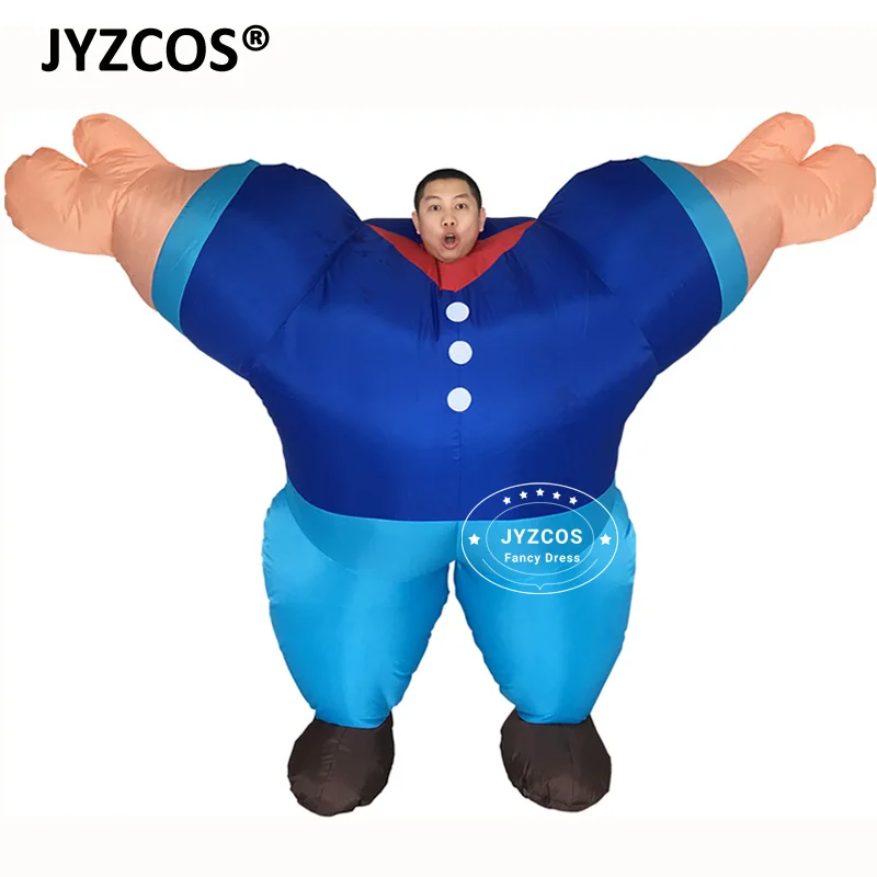 JYZCOS  Mr Fitness Sailor Weight Lifting Muscle Man Funny Inflatable Costumes Party Bar Gym Fancy Dress Outfit Promotion Tools (3)