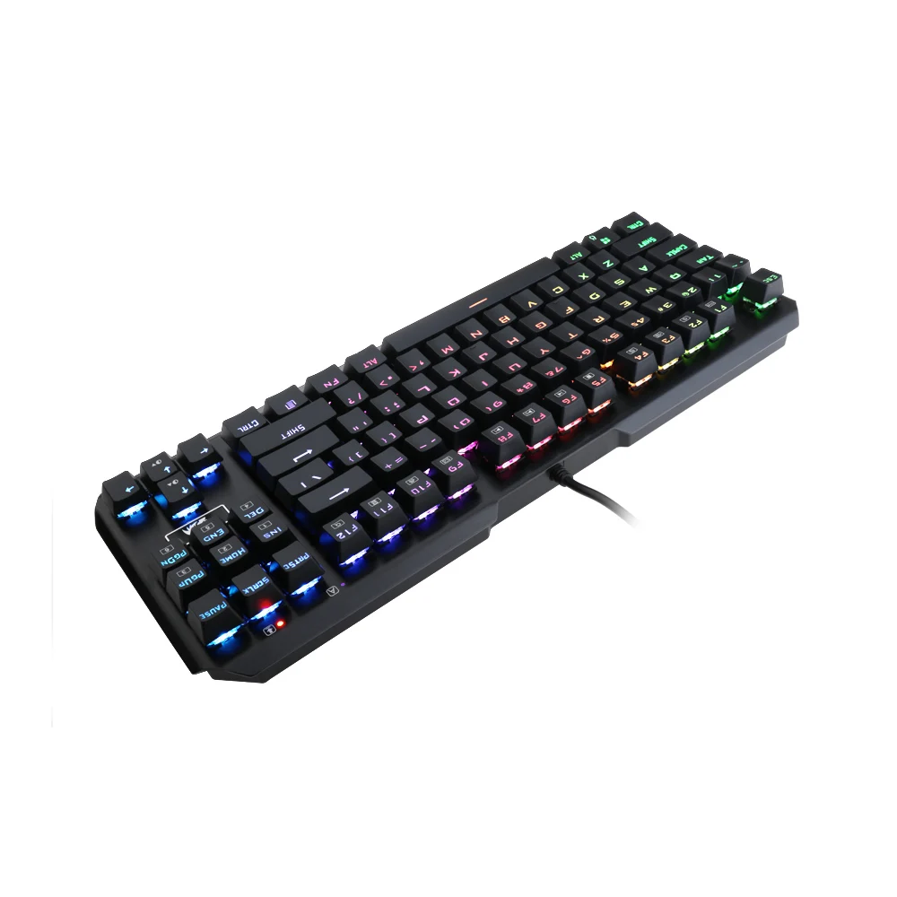 Redragon USAS K553 RGB светодиодный подсветкой 87 клавиш анти-ghosting Механическая игровая клавиатура для геймера Outemu синий выключатели-ghosting