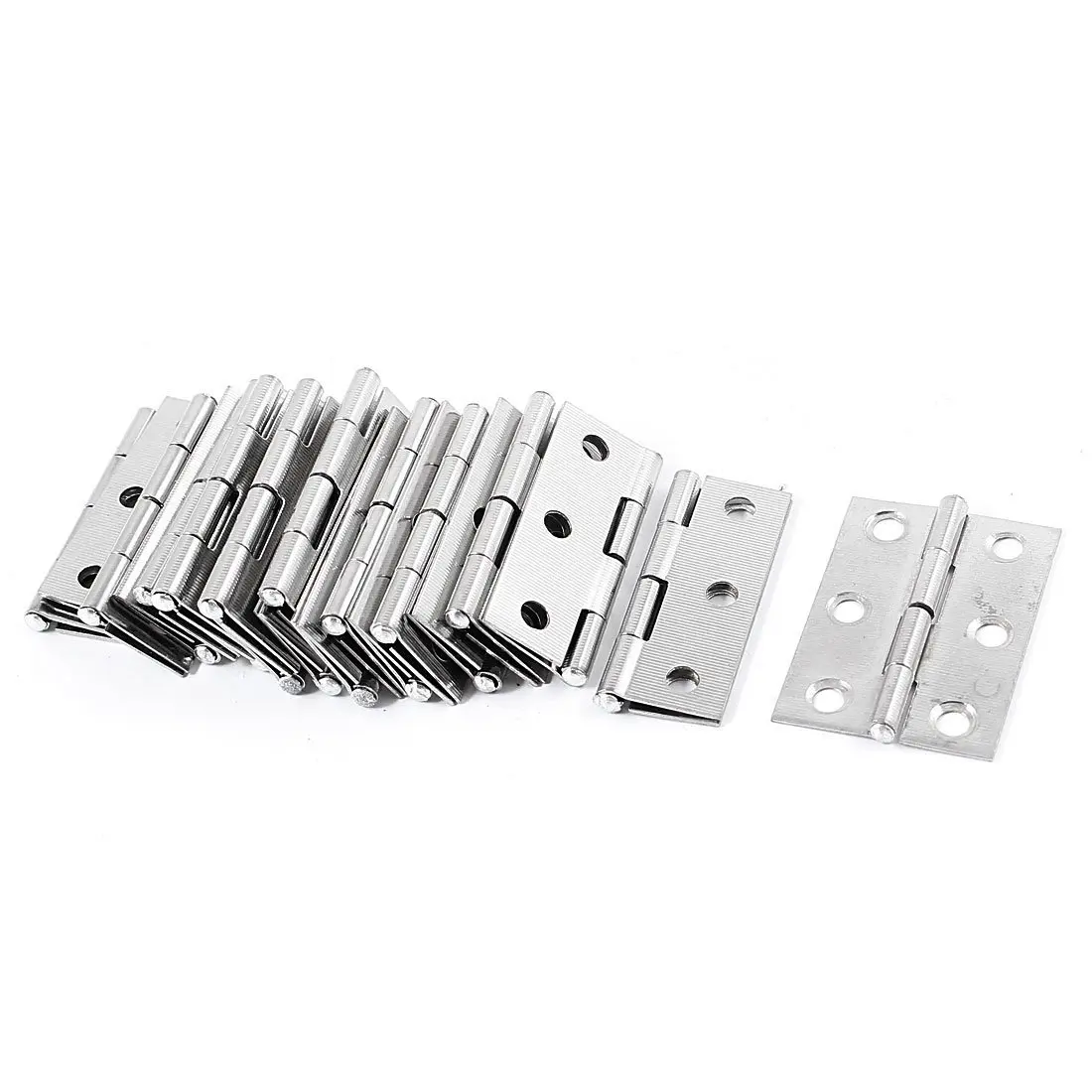 20 pcs silver door stainless steel hinges top 44 mm long