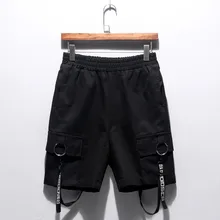 Мужские шорты с карманами летние мужские модные повседневные свободные однотонные Лоскутные Спортивные пляжные шорты masculino