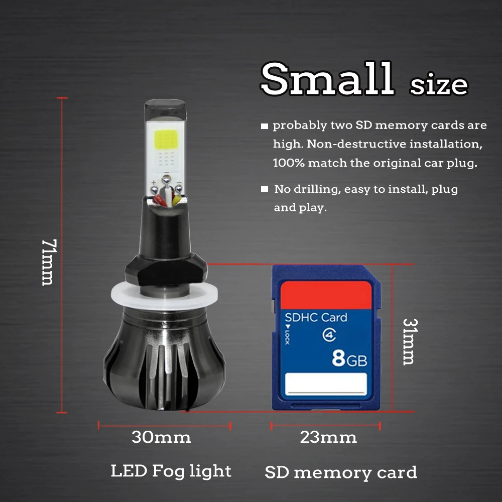 2 шт. светодиодный свет по-прежнему/режим вспышки противотуманные лампы Комплект 12000LM 8000 К Ice Blue и 6000 K белый двойной Цвета светодиодный свет H11 Янтарный