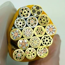 Акция! 6 мм мозаичные заклепки для ножей с винтовой ручкой, латунные мозаичные заклепки, стальная трубка для ногтей, изысканный дизайн 9 см