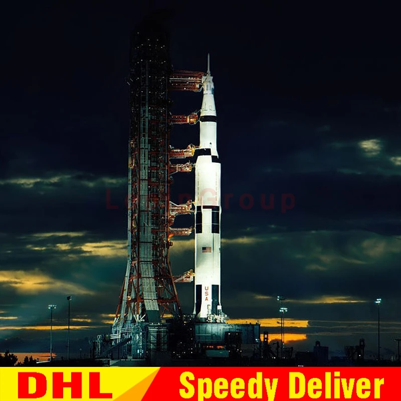 

Lepin 37003 Creative Kits The Apollo Saturn V Launch Vehicle Set Children Building Blocks Bricks Educational lepining Toys 21309